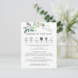 Cartão De Informações Folhas de Eucalipto Verde Modernas em Aquarela