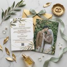 Folhas de Ouro Elegância Casamento Muçulmano