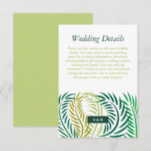 Folhas de Palma Tropicais, Detalhe do Casamento de