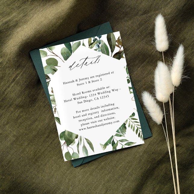 Cartão De Informações Folhas e Eucalyptus Russo LG (Criador carregado)