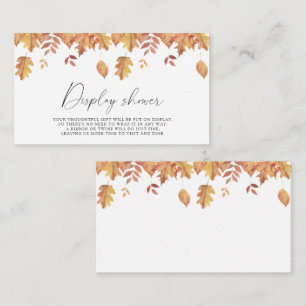 Cartão De Informações Folhas em queda - chá