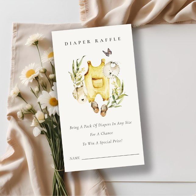 Cartão De Informações Foliage Foliage Fralda Raffle Chá de fraldas (Criador carregado)
