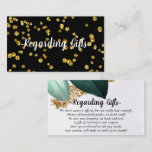 Cartão De Informações Foliage Glitter Honeymoon Fund Card<br><div class="desc">Os cartões podem ser usados para receber presentes de dinheiro de casamento. Perfeito para encurtar com convites de chá de panela e convites para casamento. A carta sobre presentes de casamento vem num belíssimo verde botânico e design folhagem cor-de-rosa com estilo moderno.</div>