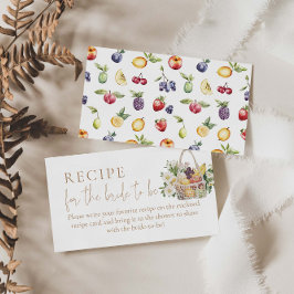 Cartão De Informações Fora do mercado Receita de Chá para a Noiva