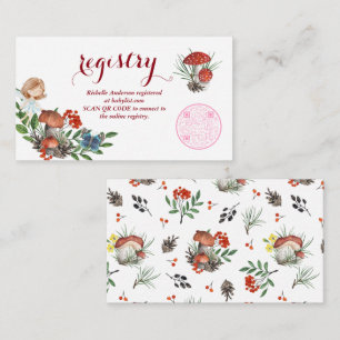 Cartão De Informações Forest Fairy Chá de fraldas   Verificação de códig