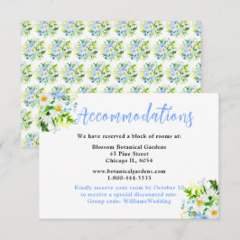 Cartão De Informações Forget-Me-Nots and Daisies Wedding Accommodations