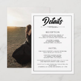 Cartão De Informações Foto Casual