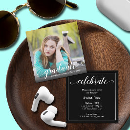 Cartão De Informações Foto de Formando pequeno