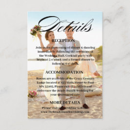 Cartão De Informações Foto do Código QR do Site de Casamento - RSVP do R