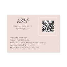 Foto do Código QR Online RSVP Pink Blush do Casame