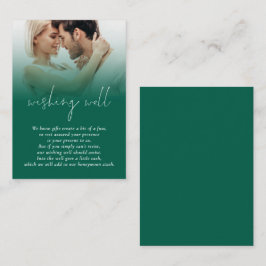 Cartão De Informações Foto Moderna Emerald Green Weding Wishing Good