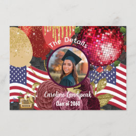 Cartão De Informações Foto personalizada do Partido Disco - Detalhes