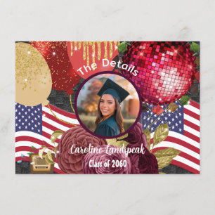 Cartão De Informações Foto personalizada do Partido Disco - Detalhes