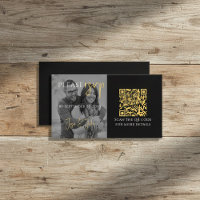 Foto preto e branco RSVP com Código QR