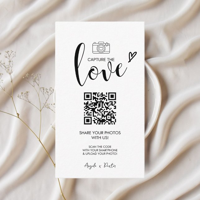 Cartão De Informações Fotos de Casamento de Compartilhamento Simples Pre (Criador carregado)