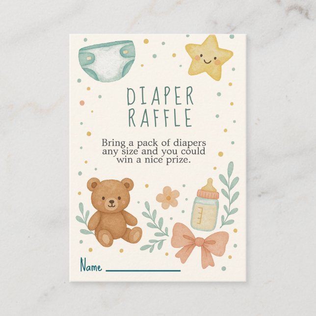 Cartão De Informações Fralda (Frente)