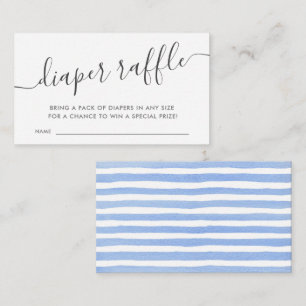 Cartão De Informações Fralda Azul Moderna do Bilhete Raffle Ca