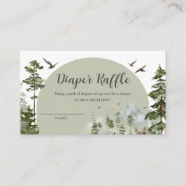 Cartão De Informações Fralda da Floresta de Pinheiro Garoto Raffle