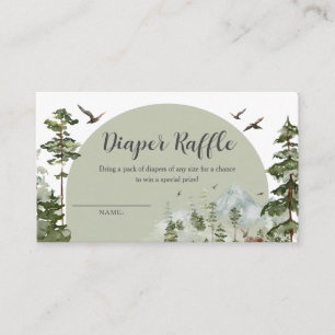 Cartão De Informações Fralda da Floresta de Pinheiro Garoto Raffle