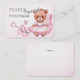 Cartão De Informações Fralda da placa de gabinete Raffle para chá de fra