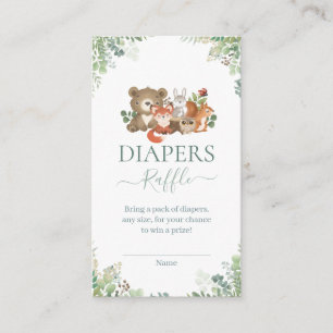 Cartão De Informações Fralda de animais de madeira enclo