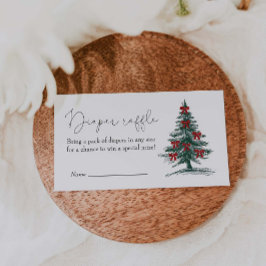 Cartão De Informações Fralda de Árvore de Natal Raffle