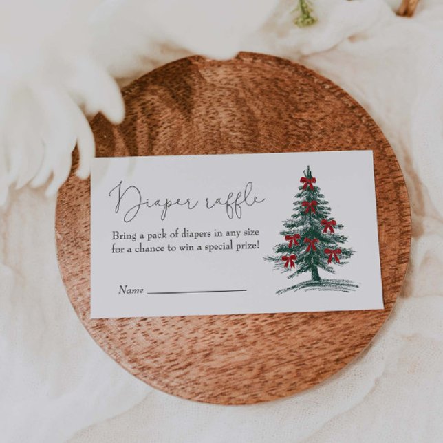Cartão De Informações Fralda de Árvore de Natal Raffle (Criador carregado)
