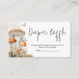 Cartão De Informações Fralda de Bebê da Floresta de Cogumelo Encantada R