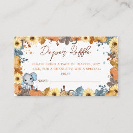 Cartão De Informações Fralda de Bompkin de Elefante de Queda Raffle