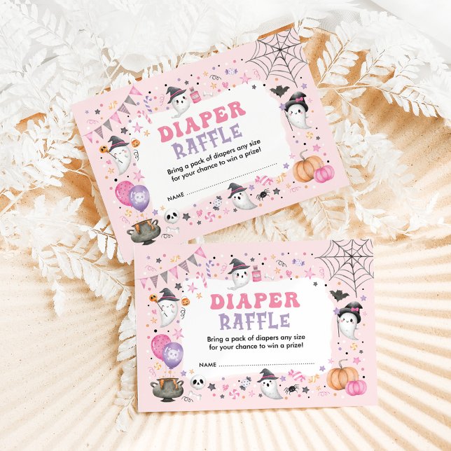 Cartão De Informações Fralda de Boo Raffle do Fantasma Rosa, Spookie (Criador carregado)