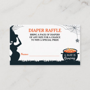 Cartão De Informações Fralda de Bruxas de Halloween Raffle