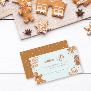 Cartão De Informações Fralda de Chá de fraldas de Biscoito de Gingerpão-