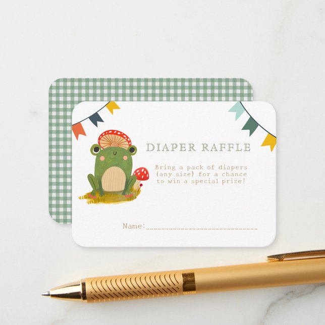 Cartão De Informações Fralda De Chá de fraldas De Cinto Aquático Raffle  (Criador carregado)