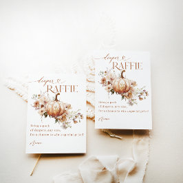 Cartão De Informações Fralda de Chá de fraldas de Queda de Boho de Flor