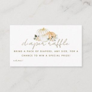 Cartão De Informações Fralda de Chá de fraldas de Queda Moderna Minimali