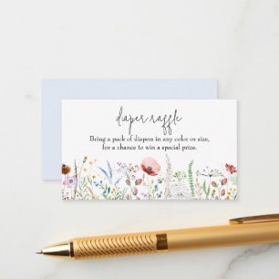 Cartão De Informações Fralda de Chá de fraldas Raffle