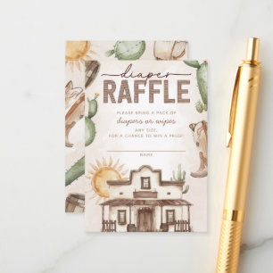Cartão De Informações Fralda de cowboy ocidental Raffle