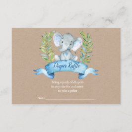 Cartão De Informações Fralda de Elefante Russo do Kraft Boy Raffle Inser