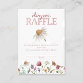 Cartão De Informações Fralda de flor selvagem Raffle