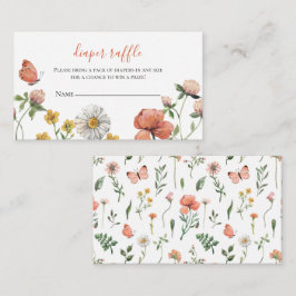 Cartão De Informações Fralda de flor selvagem Raffle