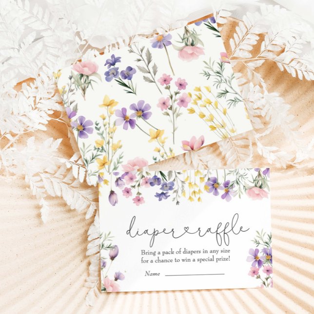Cartão De Informações Fralda de flores selvagens Raffle (Criador carregado)