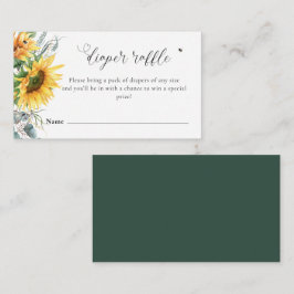 Cartão De Informações Fralda de girassol Raffle