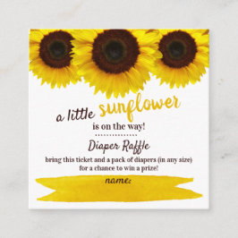 Cartão De Informações Fralda de girassol Raffle