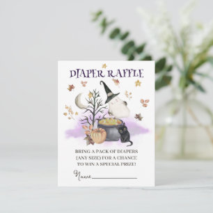 Cartão De Informações Fralda de Halloween Raffle.