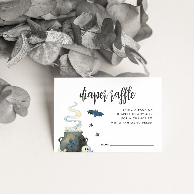 Cartão De Informações Fralda de Halloween Raffle (Criador carregado)