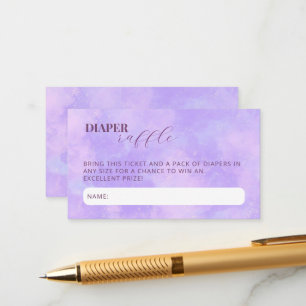 Cartão De Informações Fralda de Leitor de Nuvem Nove Chá de fraldas Raff