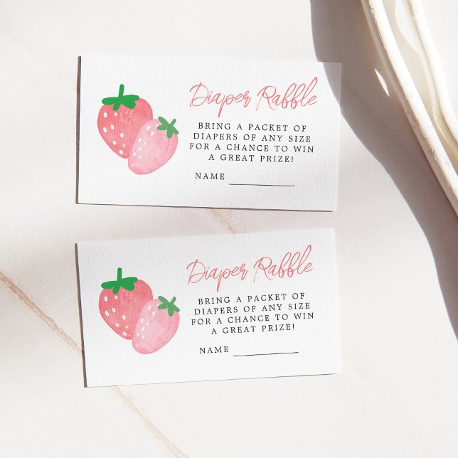 Cartão De Informações Fralda de morango Raffle (Criador carregado)