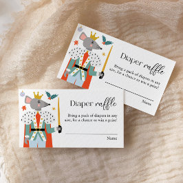 Cartão De Informações Fralda de Natal Raffle
