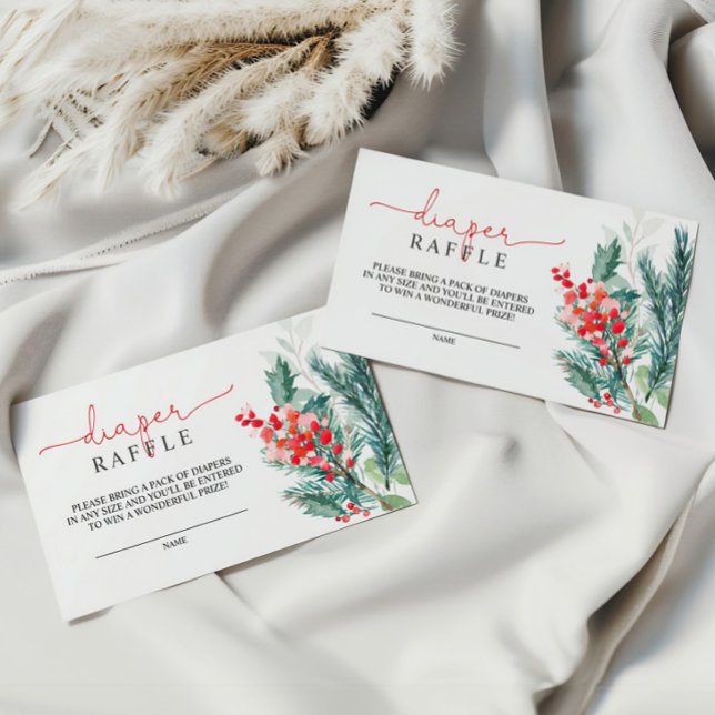 Cartão De Informações Fralda de Natal Raffle (Criador carregado)