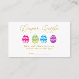 Cartão De Informações Fralda de Ovos de Páscoa Raffle